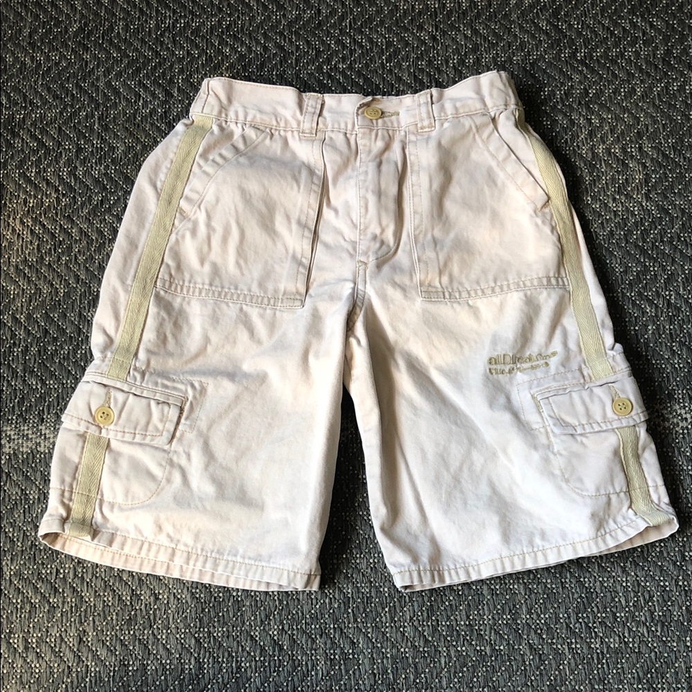 Zara Cream Cargo Shorts with Side Straps